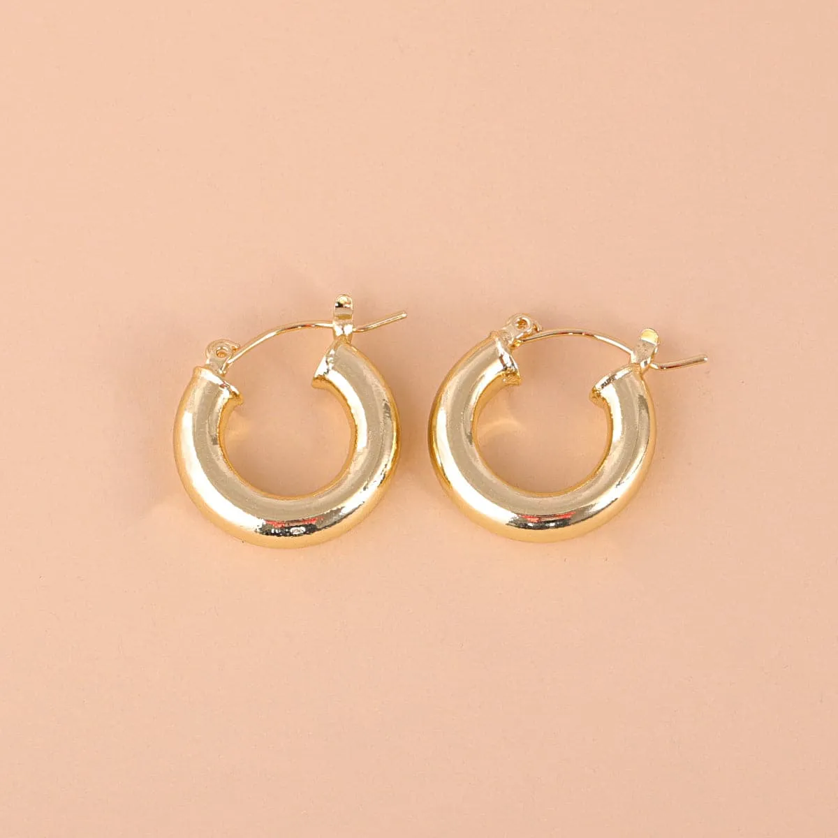 18K Gold-Plated Huggie Earrings