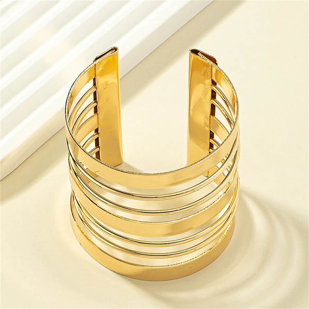 18K Gold-Plated Layered Cuff