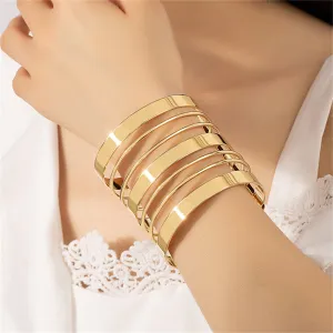 18K Gold-Plated Layered Cuff