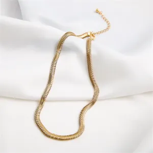 18K Gold-Plated Snake Chain Necklace