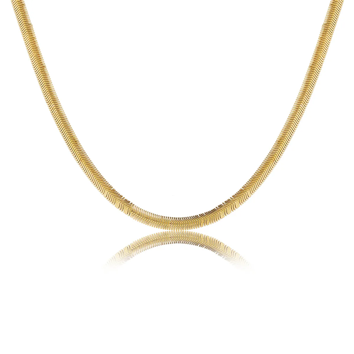 18K Gold-Plated Snake Chain Necklace