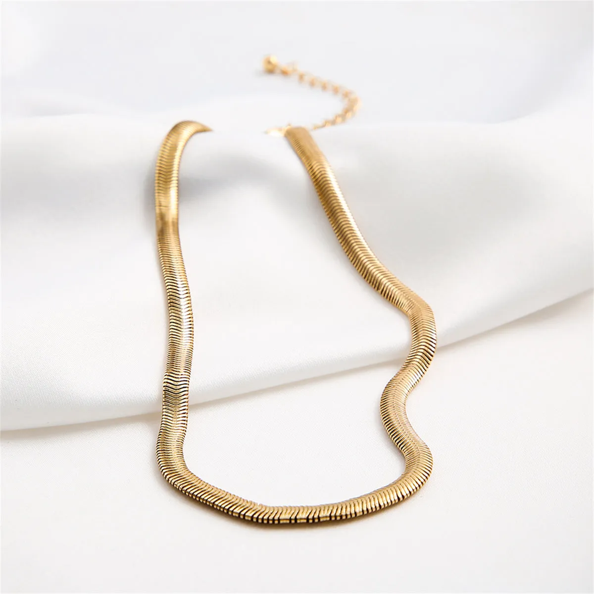 18K Gold-Plated Snake Chain Necklace