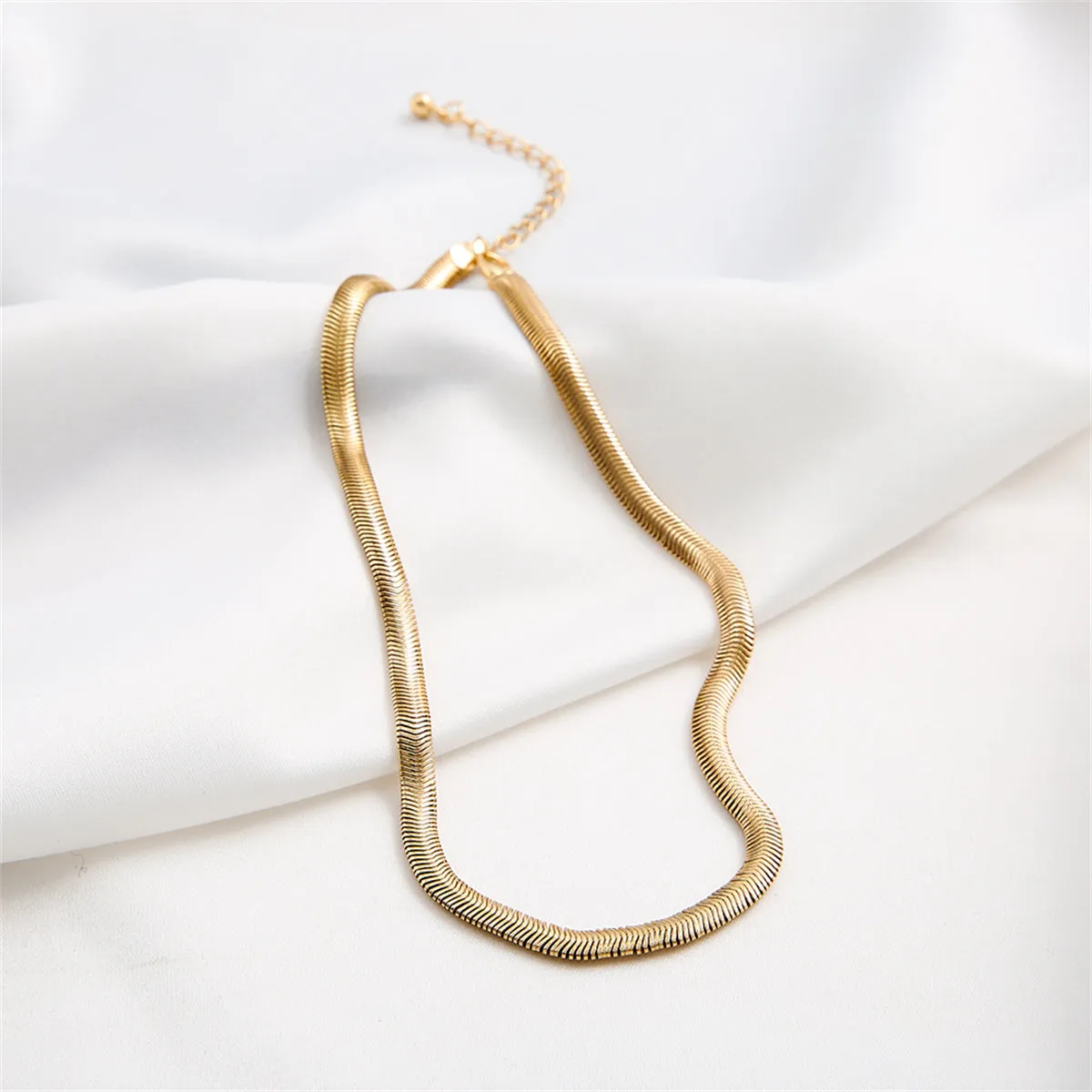 18K Gold-Plated Snake Chain Necklace