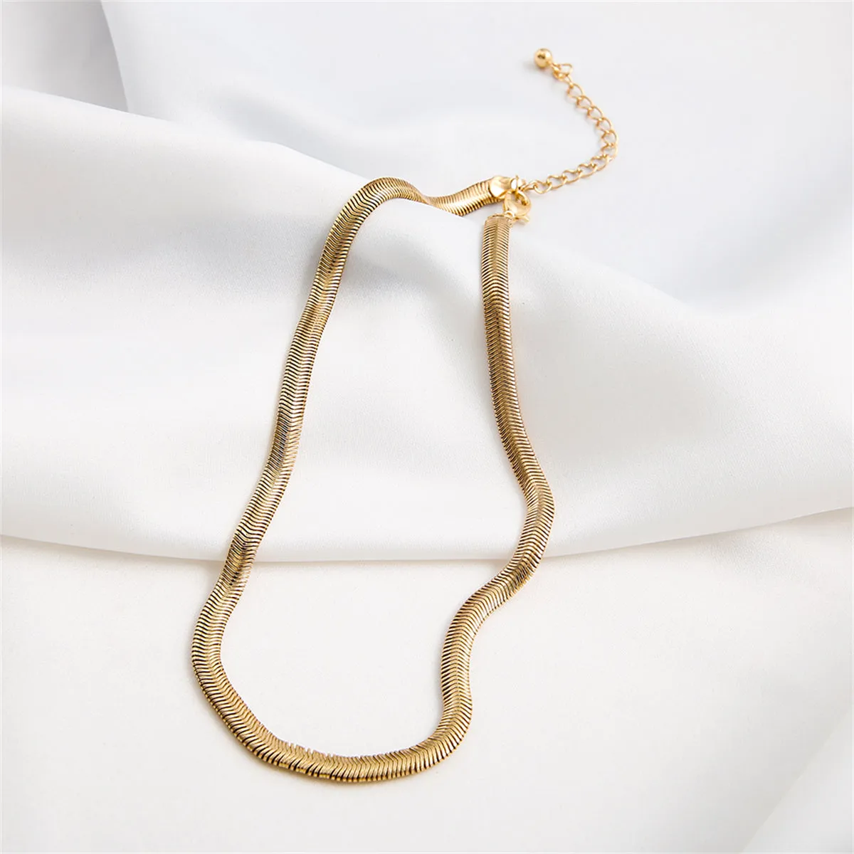 18K Gold-Plated Snake Chain Necklace