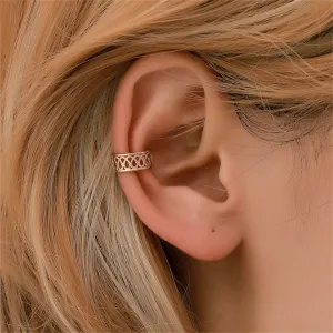 18K Gold-Plated Teardrop-Pattern Ear Cuff