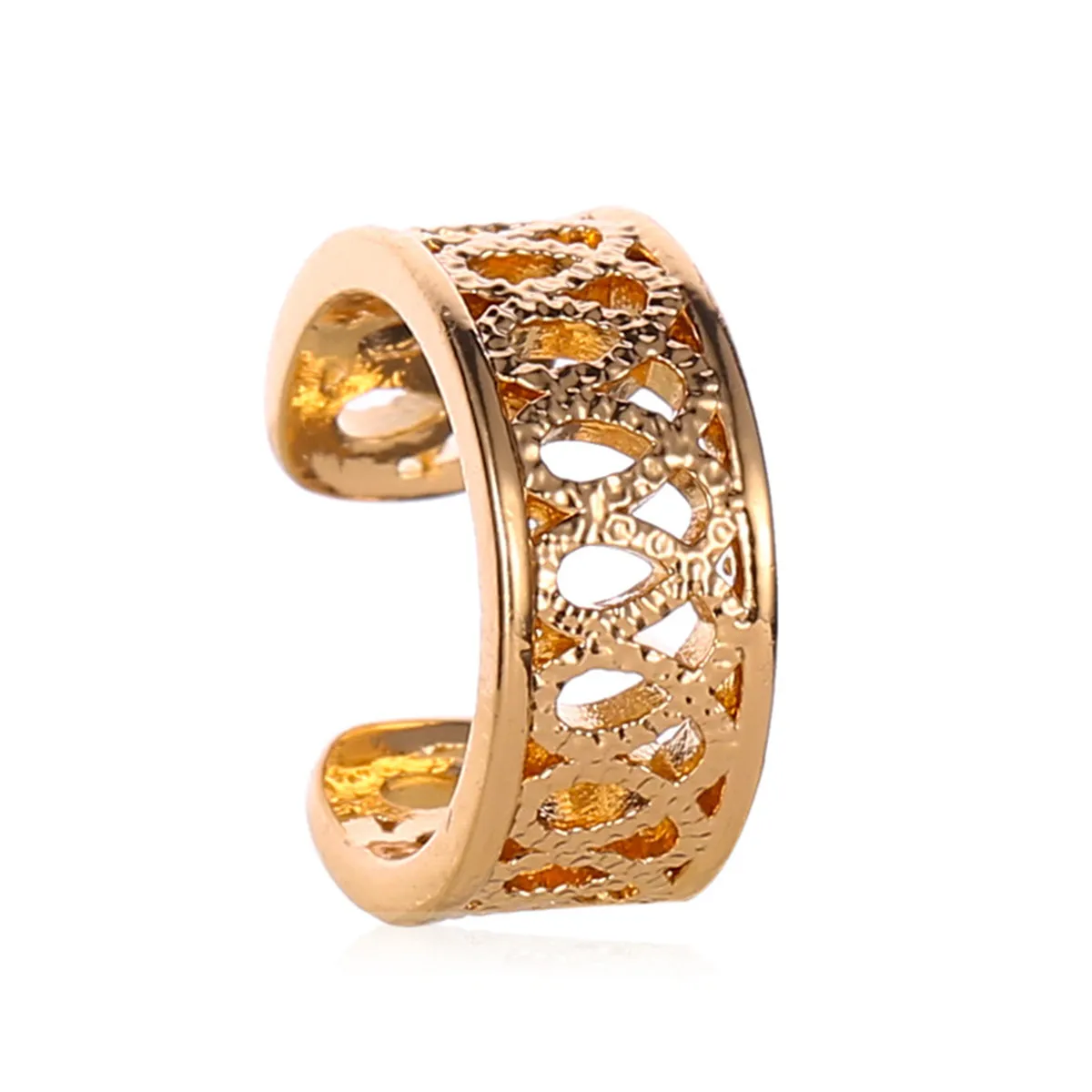 18K Gold-Plated Teardrop-Pattern Ear Cuff