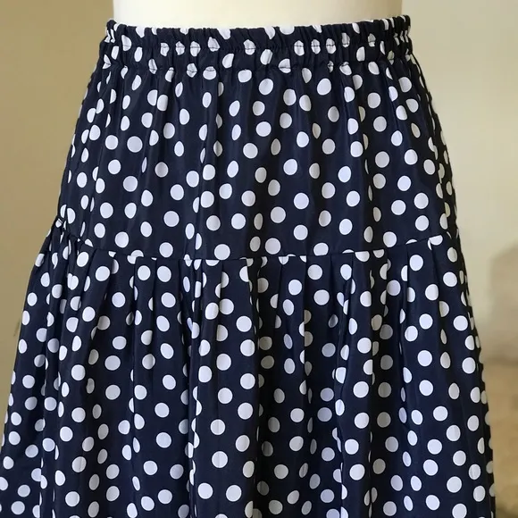 1950's Vintage Polka Dot Pinup Midi Skirt