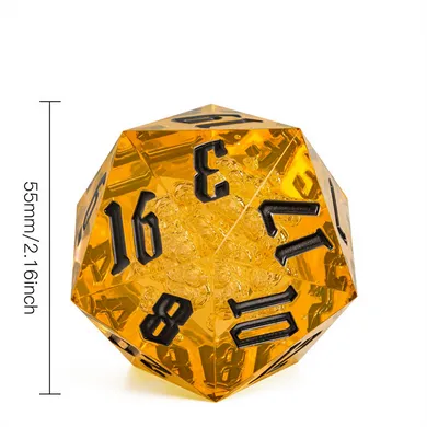 55mm Titan D20 - Sharp Edge Orange Bubbles