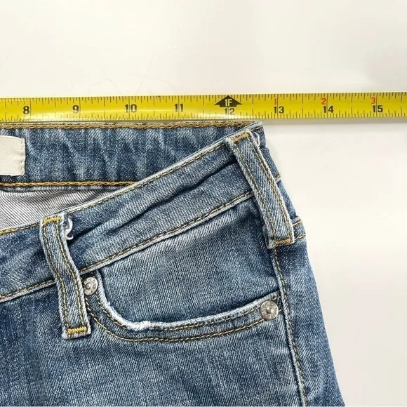 ACNE kex jeans le blue cropped raw hem Size 27