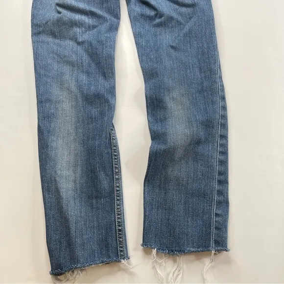 ACNE kex jeans le blue cropped raw hem Size 27