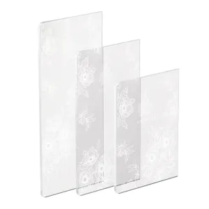 Acrylic Scraper For Cake Icing Frosting Set of 3 (6", 8" and 10")