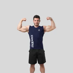 ADULT T-SHIRT  ROUND NECK TANK TOP BLUE