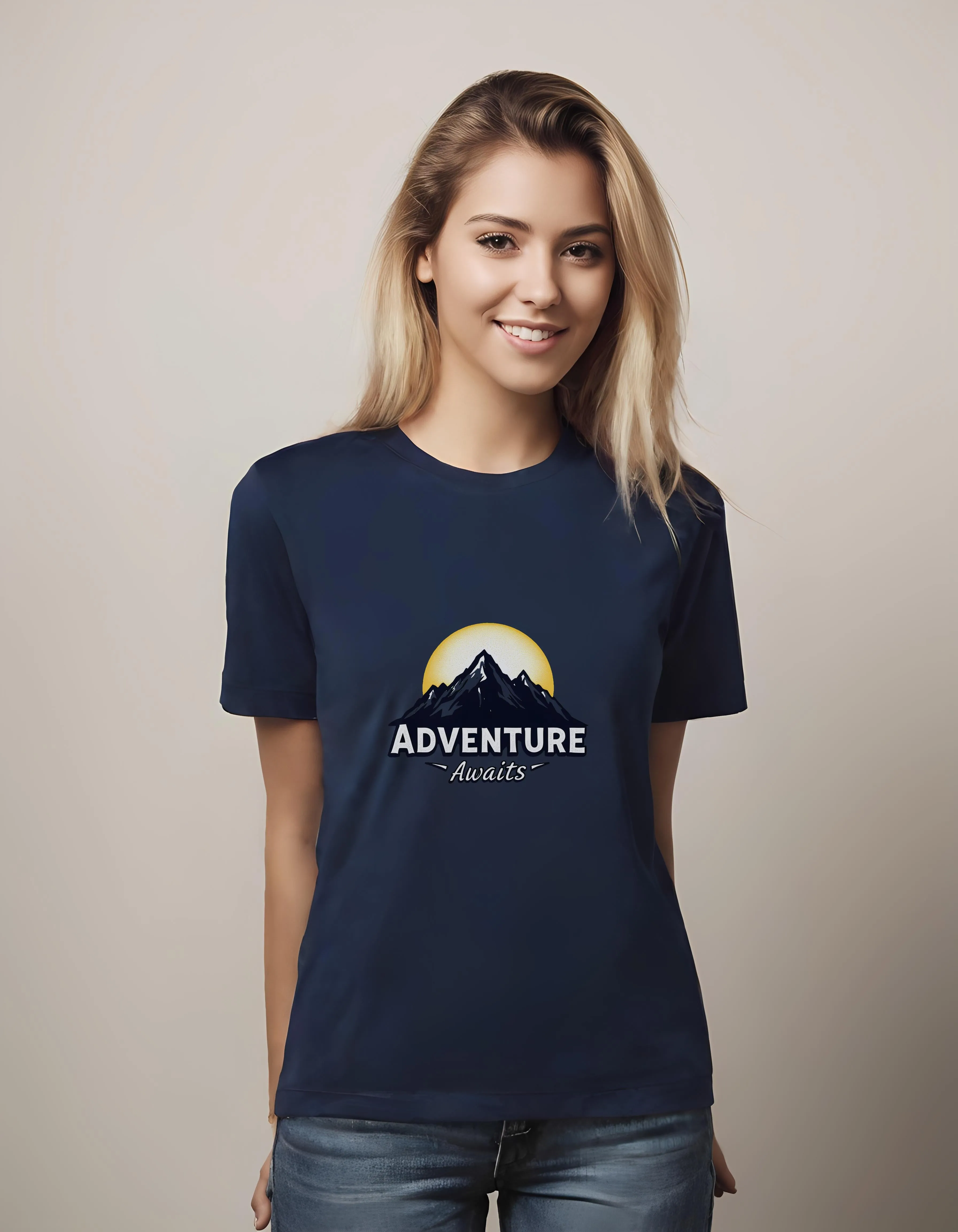 Adventure Awaits Mountain Design | Classic T-Shirt (Unisex)