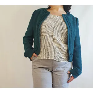 Alannah Hill second hand green cropped jacket with trim embellishment size 14