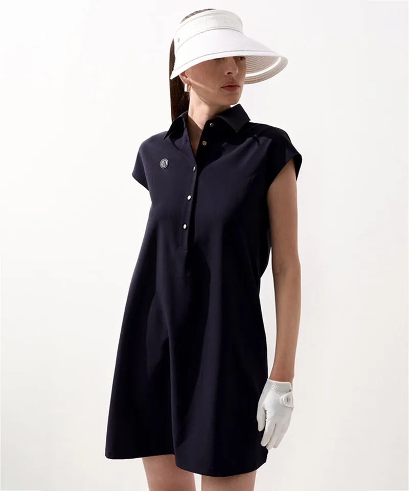 Anell Golf Sandra Golf Collar One Piece - Deep Navy