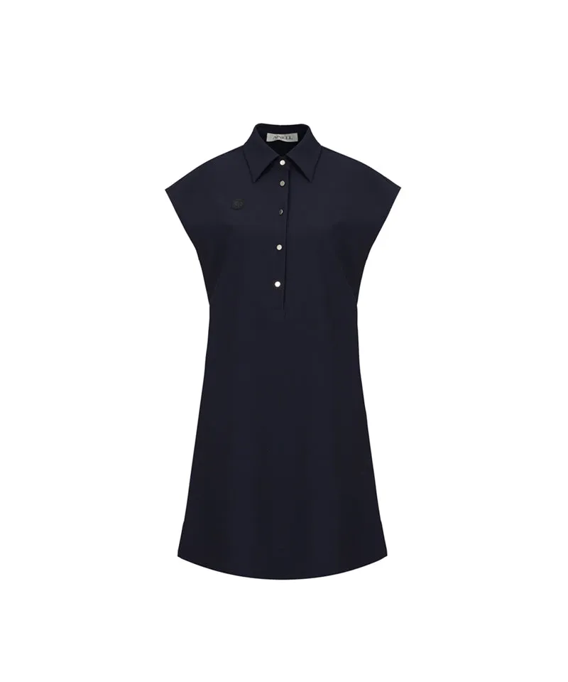 Anell Golf Sandra Golf Collar One Piece - Deep Navy