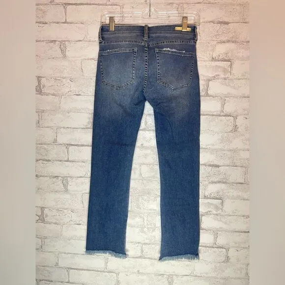 Anthropologie Pilcro and the Letterpress Slim Straight Cropped Jeweled Jeans