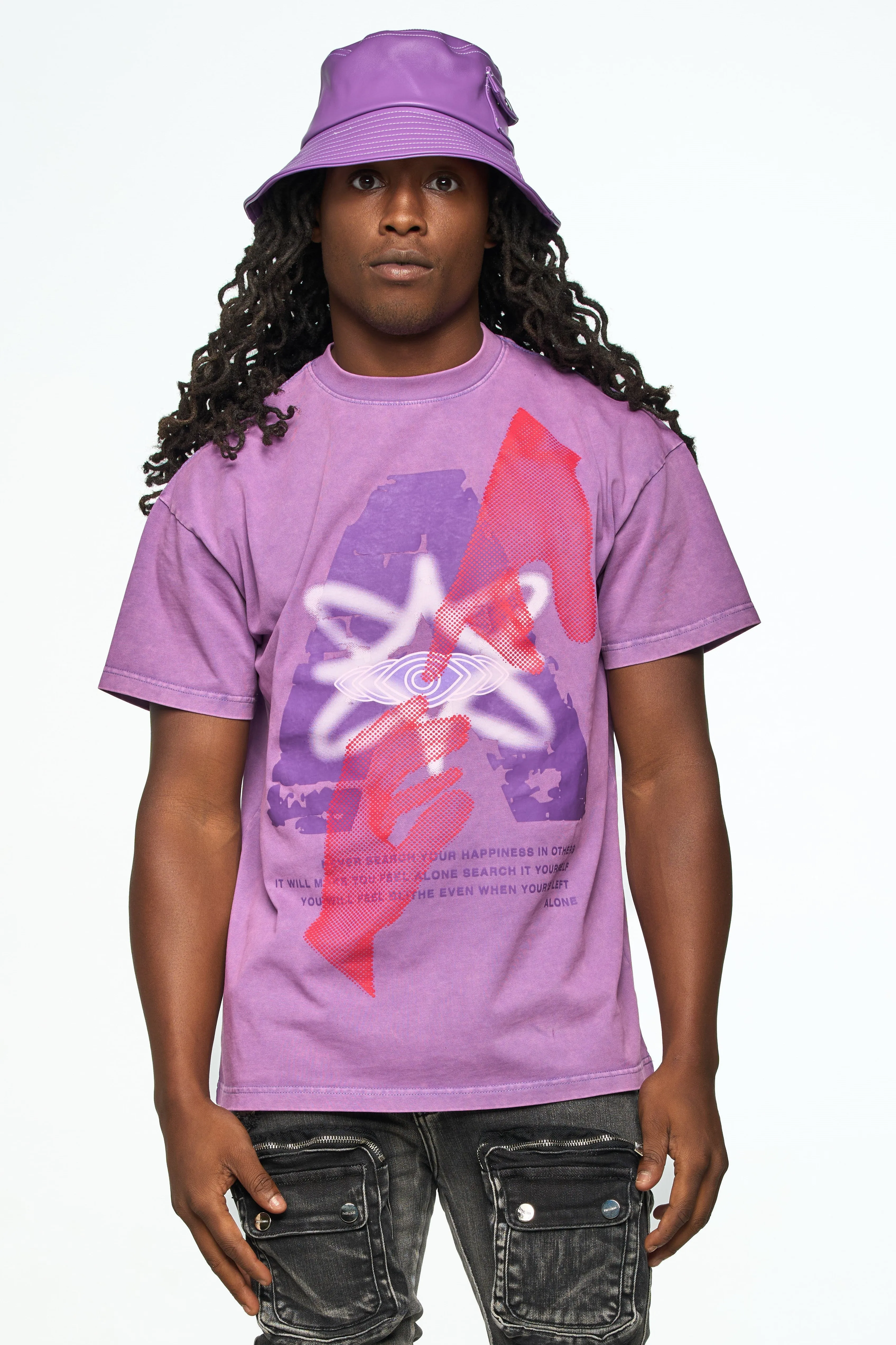 AOLOGNE NEVER ALONE SS TEE (LAVENDER)