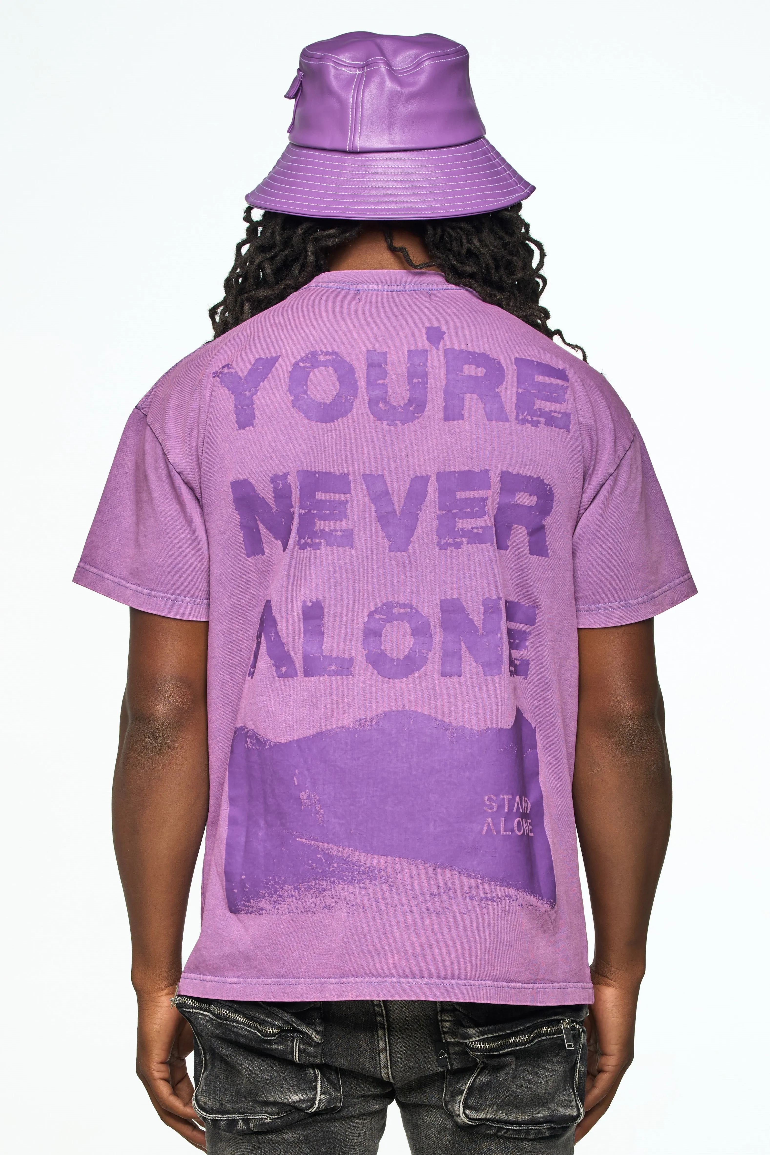 AOLOGNE NEVER ALONE SS TEE (LAVENDER)