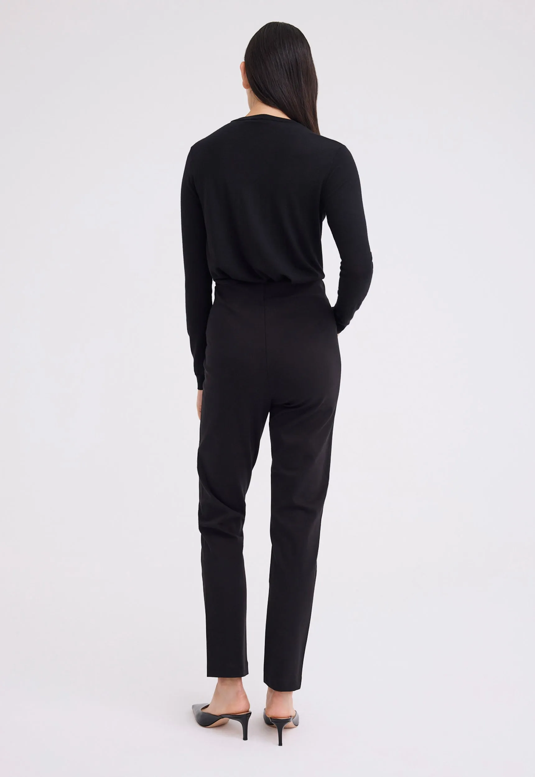 Ardon Cotton Ponte Pant - Black