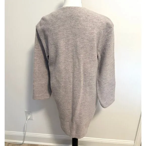 Aritzia Wilfred Banville Merino Wool Jacket Coat In Gray Size Medium