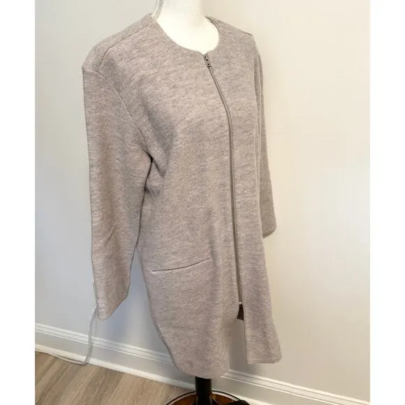 Aritzia Wilfred Banville Merino Wool Jacket Coat In Gray Size Medium