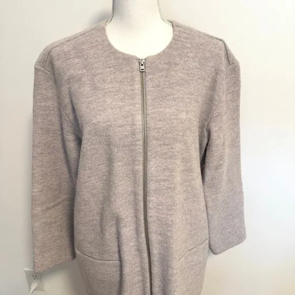 Aritzia Wilfred Banville Merino Wool Jacket Coat In Gray Size Medium