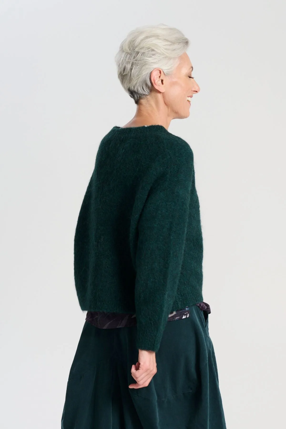 Aspen Knit Sweater Teal in Alpaca
