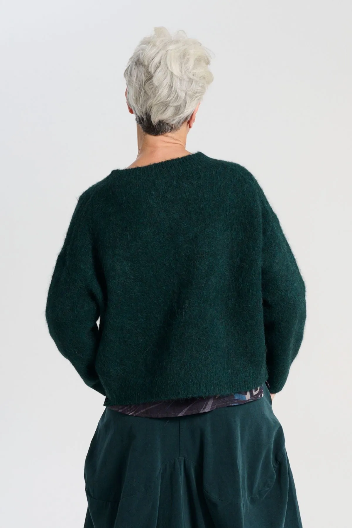 Aspen Knit Sweater Teal in Alpaca
