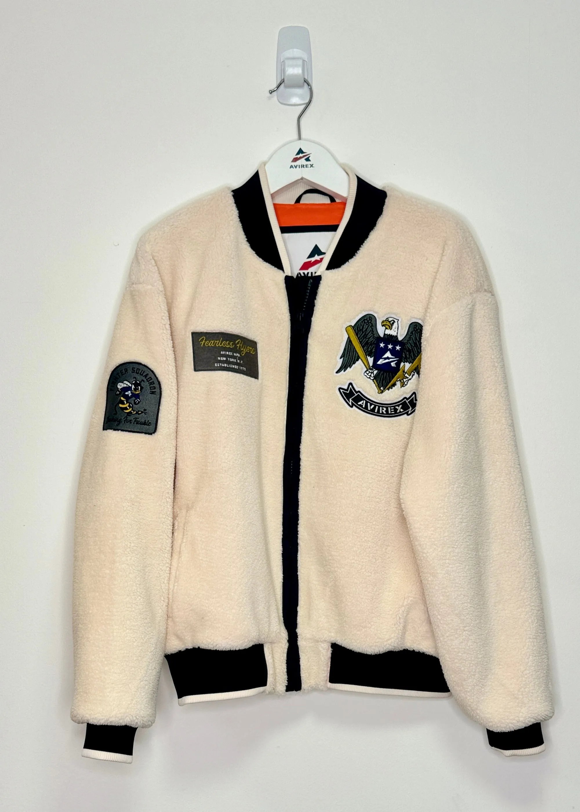 AVIREX Fort FZ Jacket (CREAM/BLACK/BLUE)