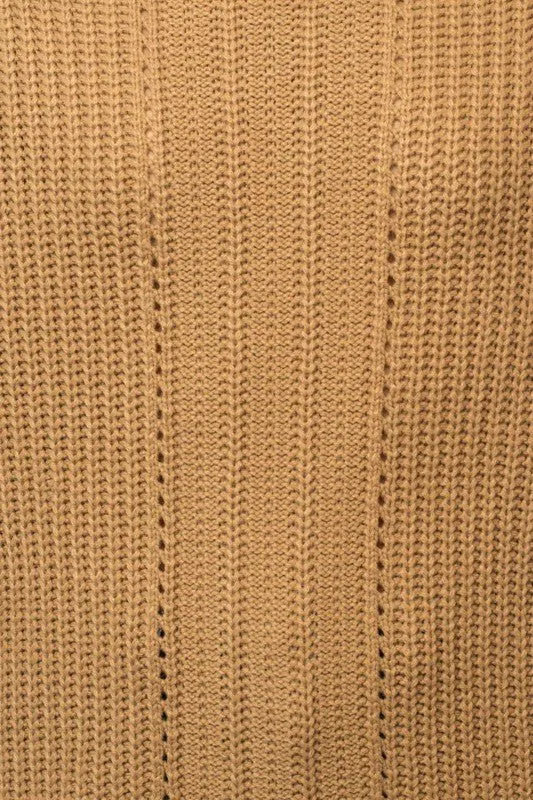 Balloon Sleeve Braided Sweater