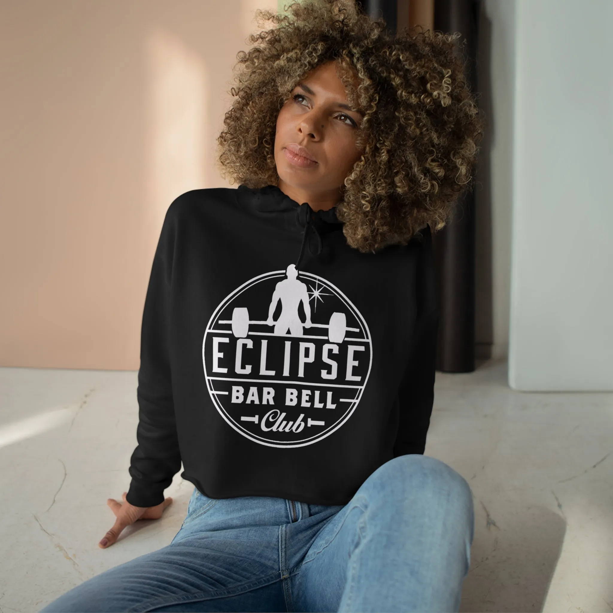 Barbell Club Crop Hoodie