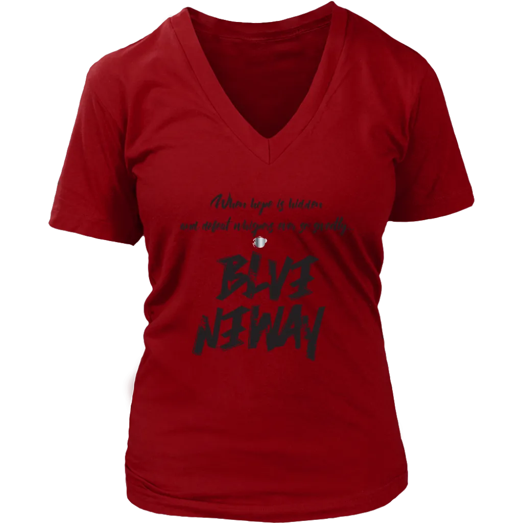 Believe Anyway Be Bold Womens  V-Neck