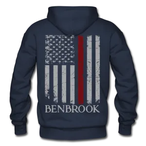 Benbrook Firefighter Flag Gildan Heavy Blend Adult Hoodie