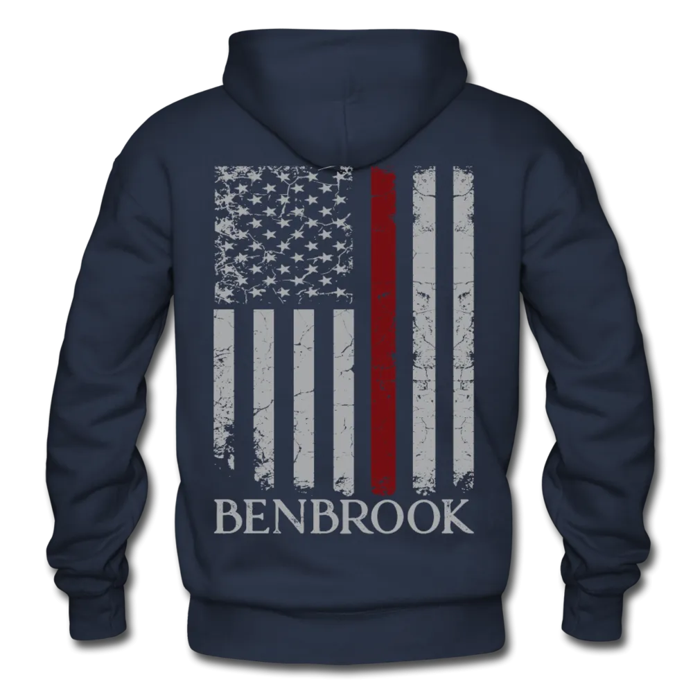 Benbrook Firefighter Flag Gildan Heavy Blend Adult Hoodie