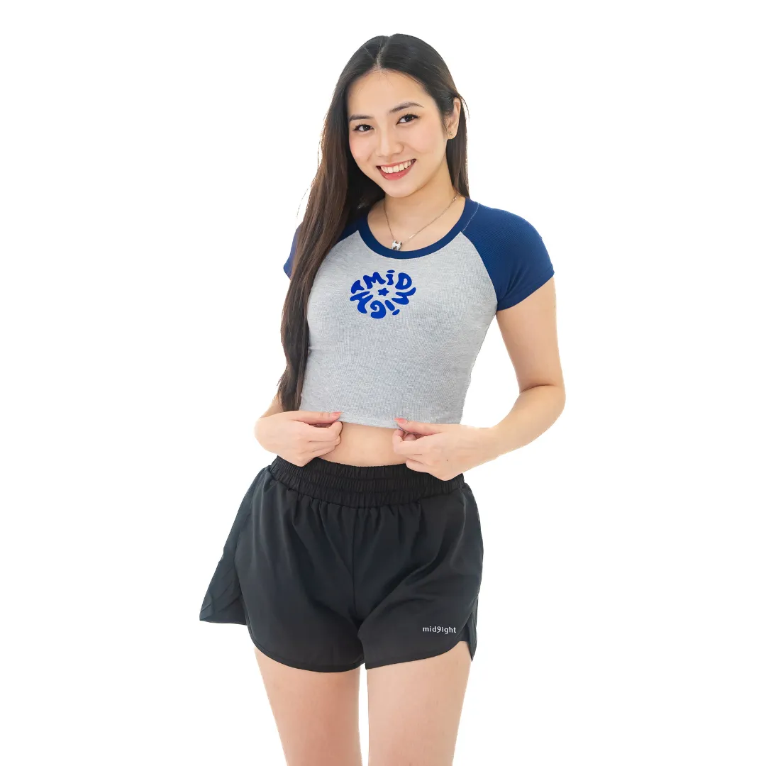 Billie Baseball Raglan Cropped Top