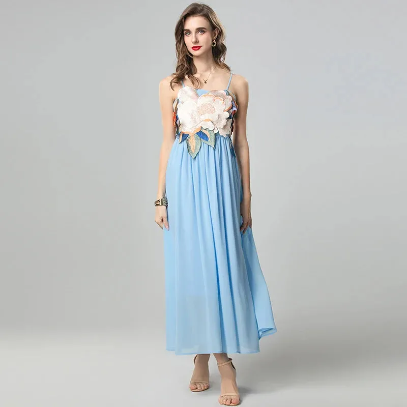 Birdie Embroidery Applique Dress