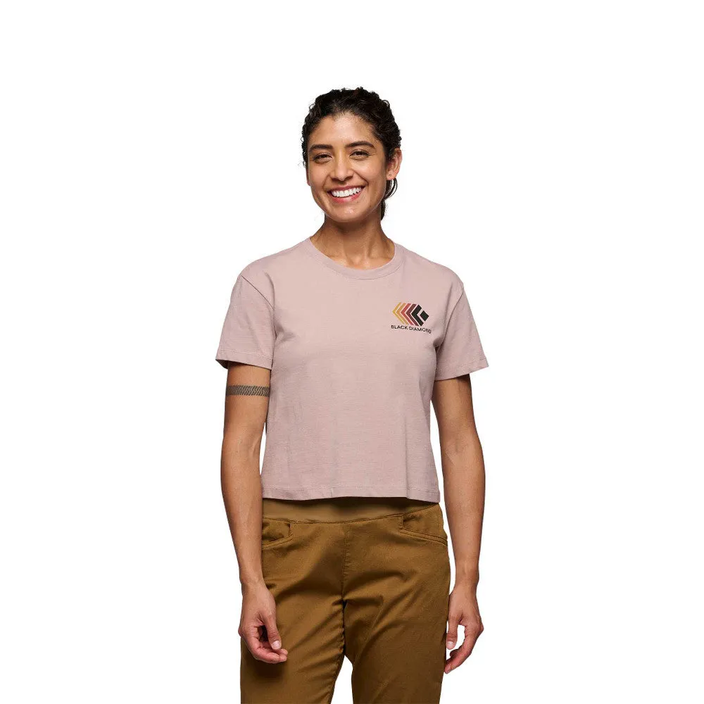 Black Diamond Faded Crop Tee - Women's