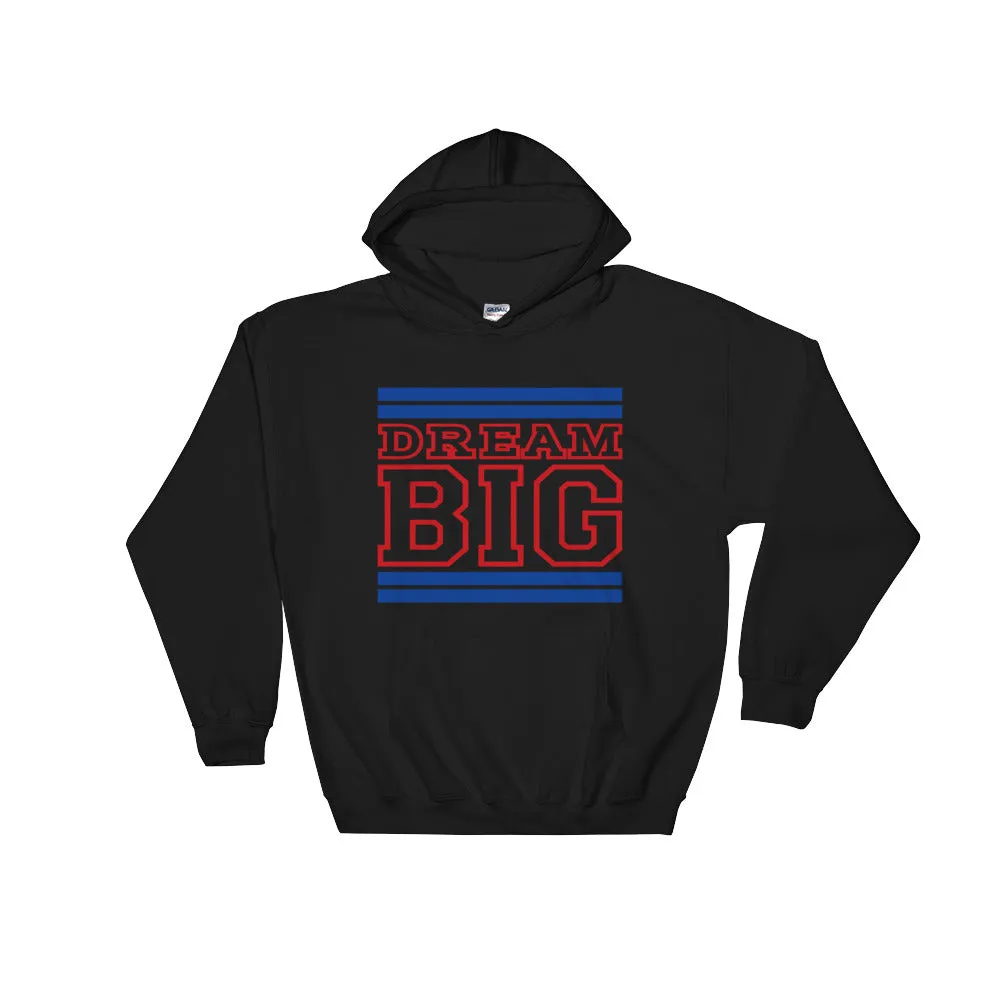 Black Royal Blue and Red Hooded Sweatshirt
