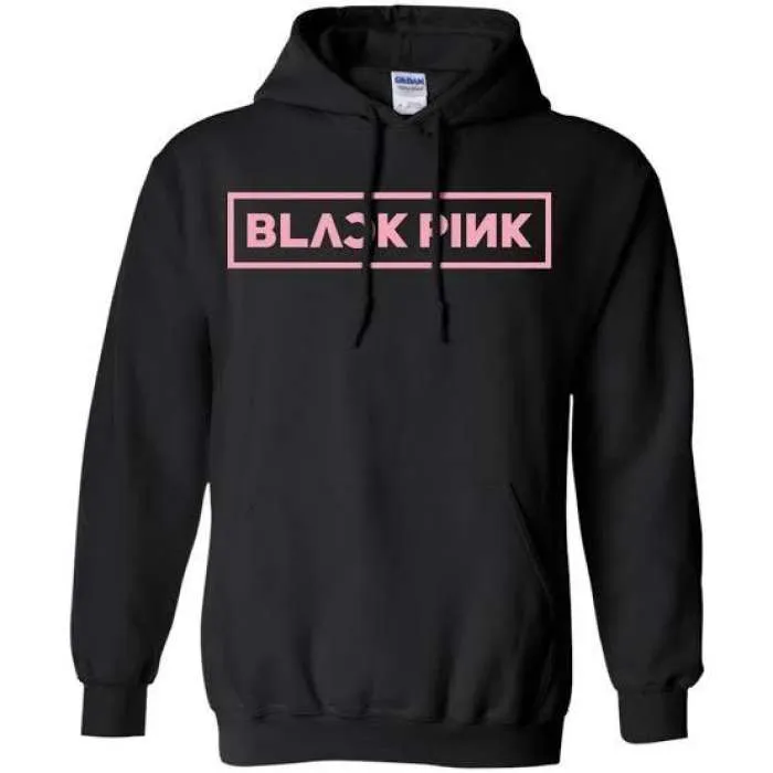 BlackPink Fleece Hoodie For Women Black Color