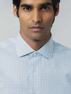 BLUE DOBBY CHECK SHIRT