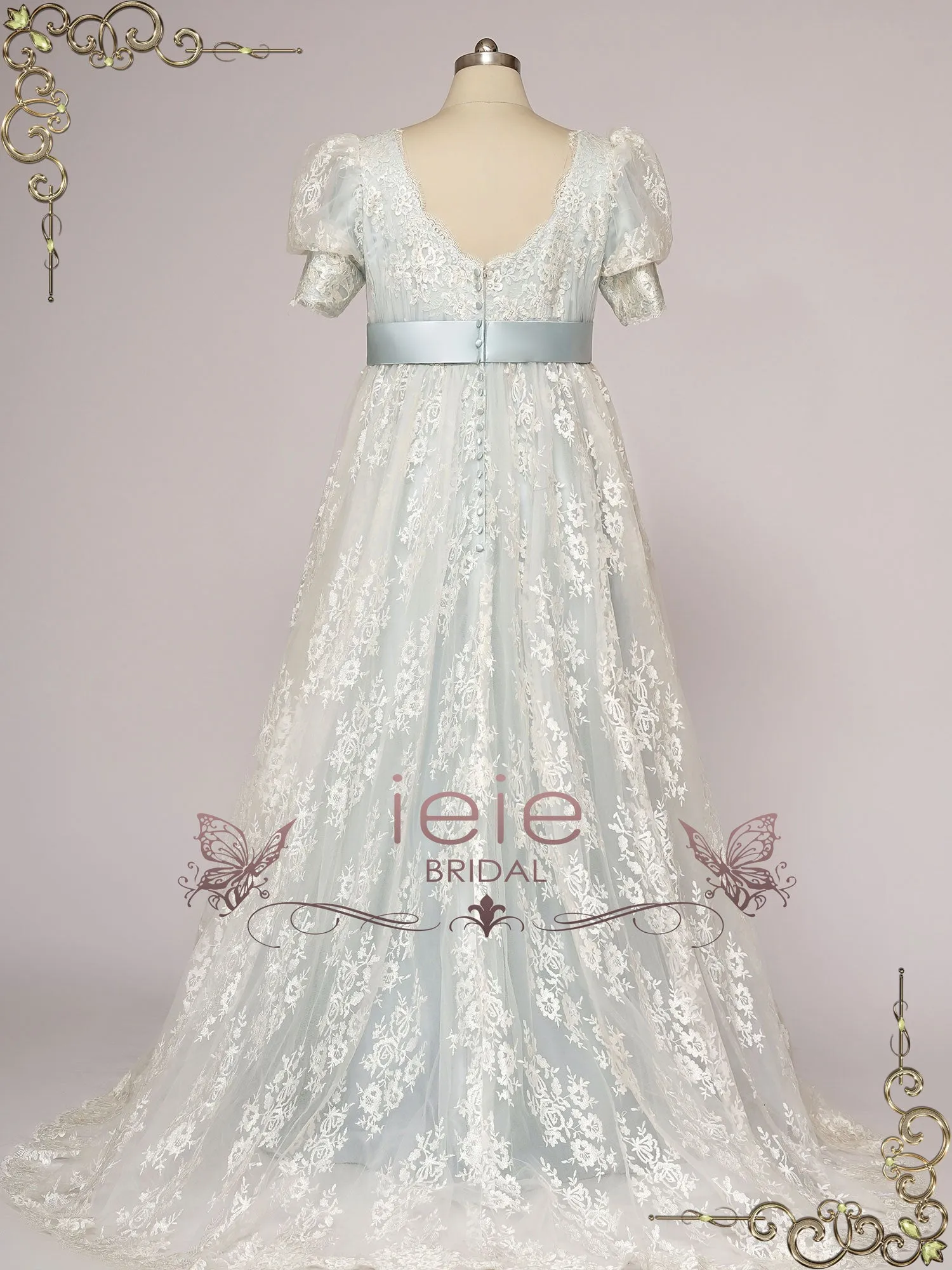 Blue Regency Era Inspired Ball Dance Dress ELOISE