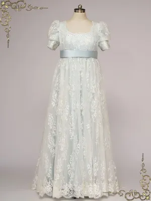 Blue Regency Era Inspired Ball Dance Dress ELOISE