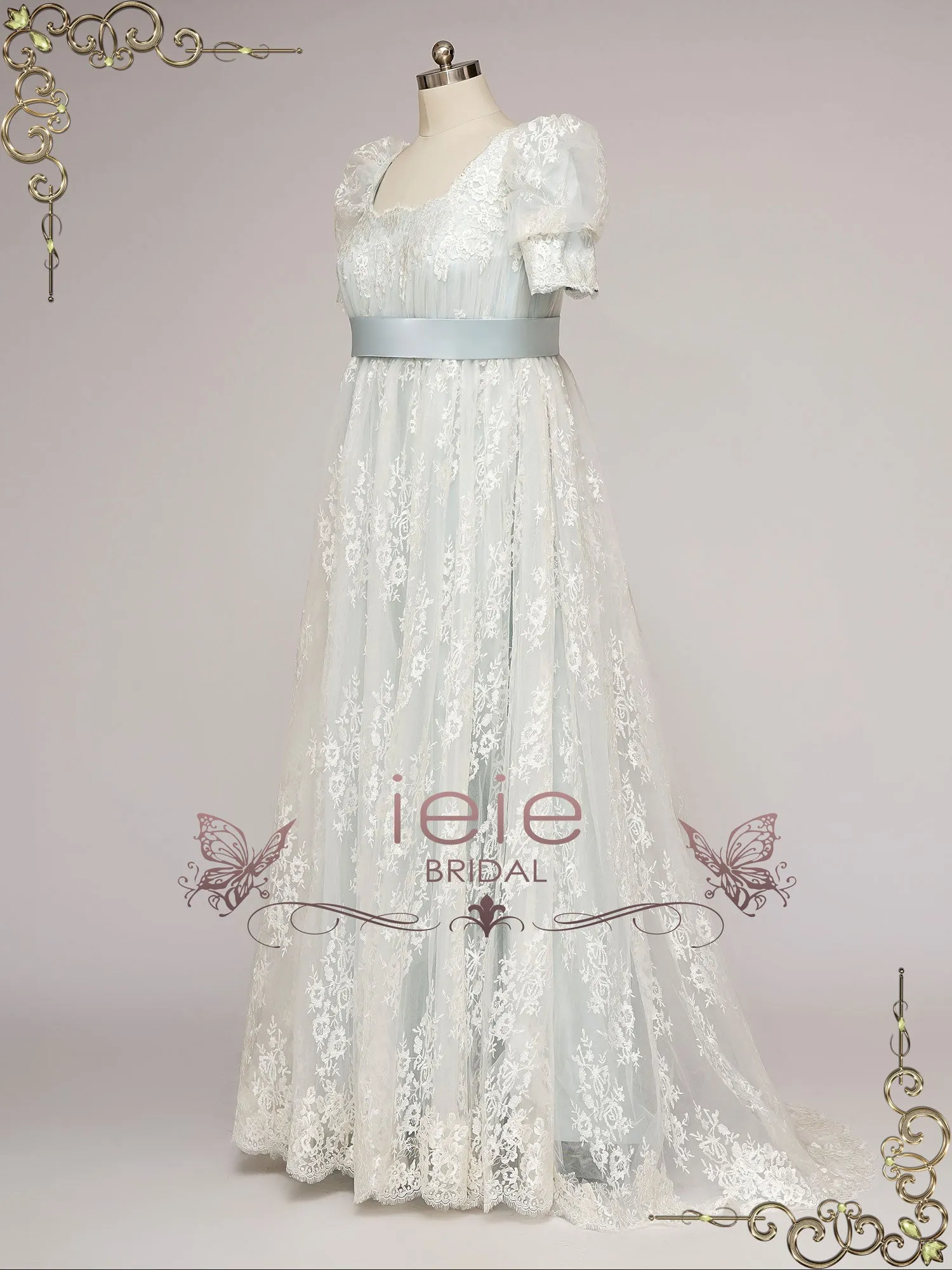 Blue Regency Era Inspired Ball Dance Dress ELOISE