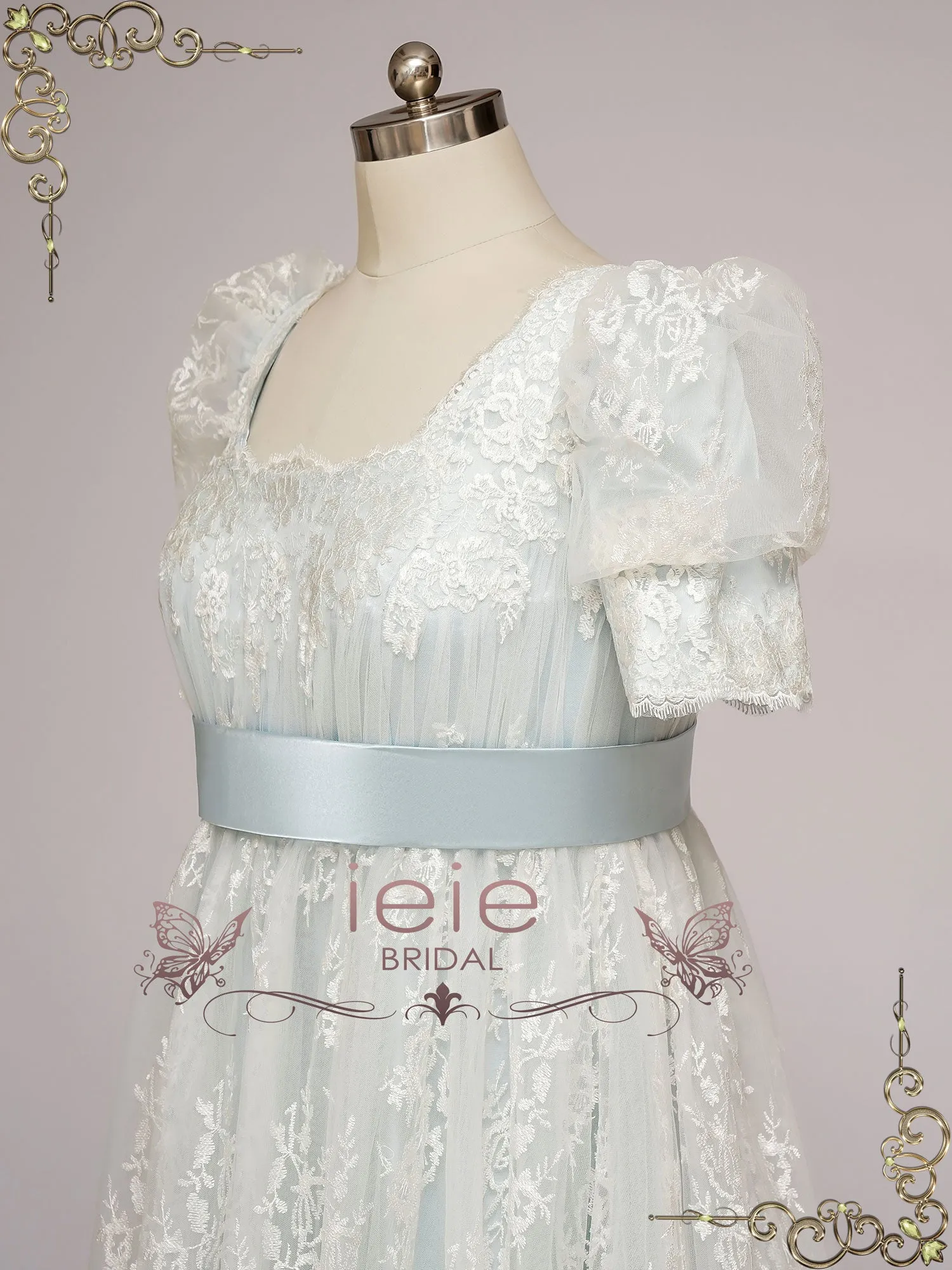 Blue Regency Era Inspired Ball Dance Dress ELOISE