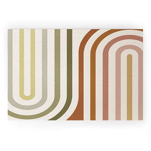 Bold Curvature Stripes I Welcome Mat