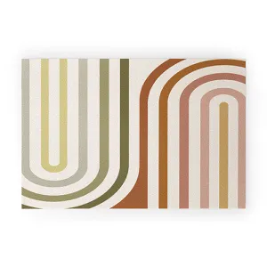 Bold Curvature Stripes I Welcome Mat