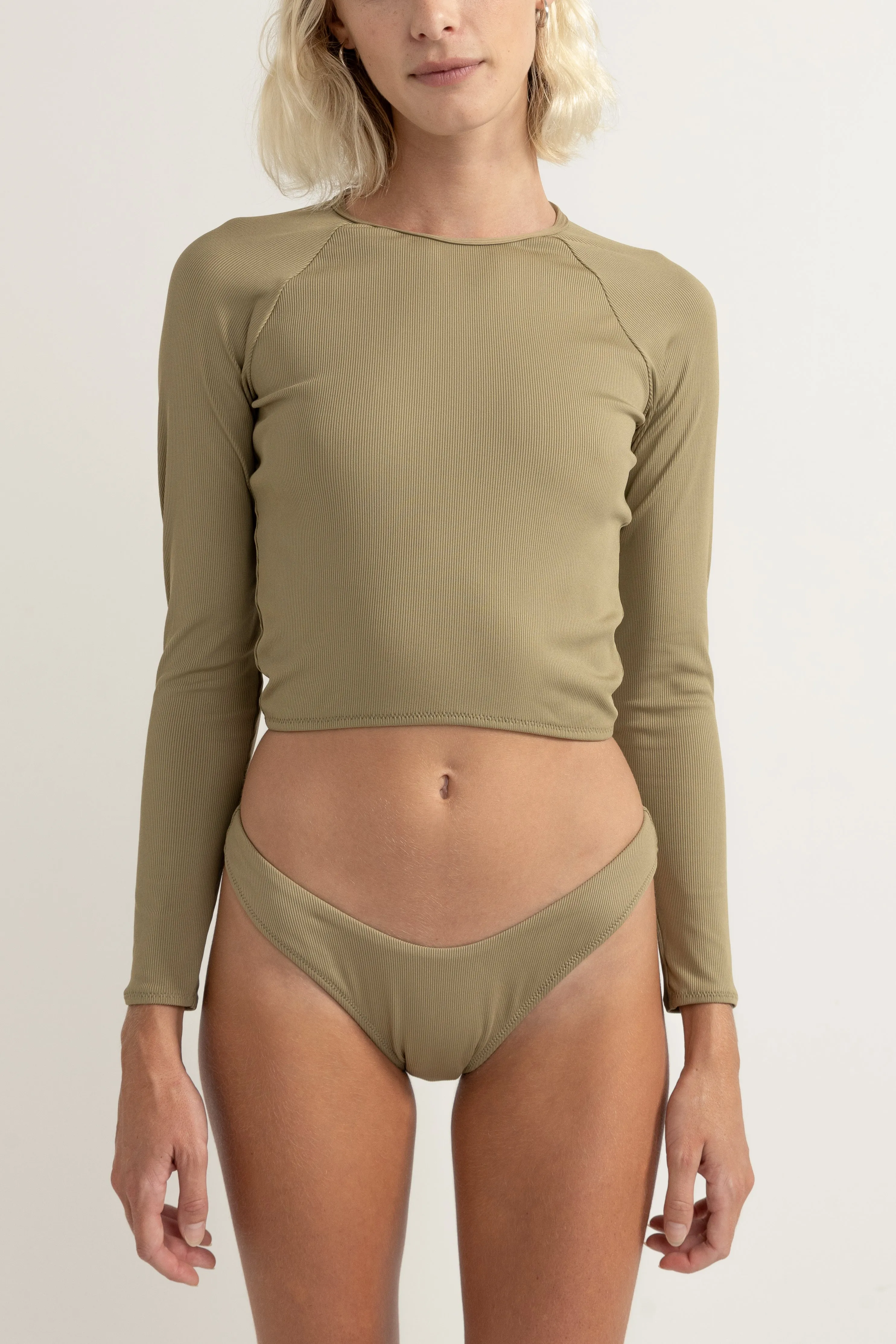 Bonsai Rib Ls Surf Shirt Sage