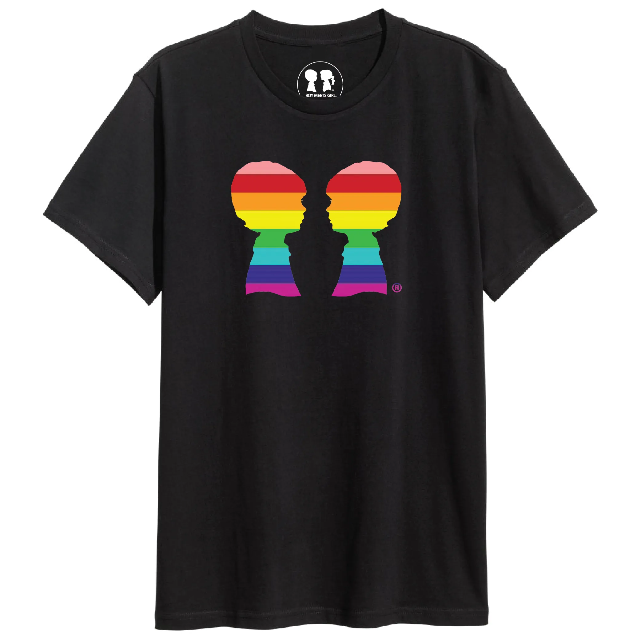 BOY MEETS BOY® Black Unisex Pride Tee