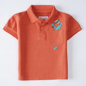 Boys Half Sleeves Polo T-Shirt (Croc)